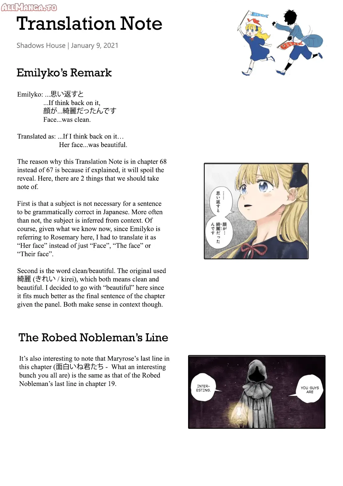 Read Shadows House EN Manga Online