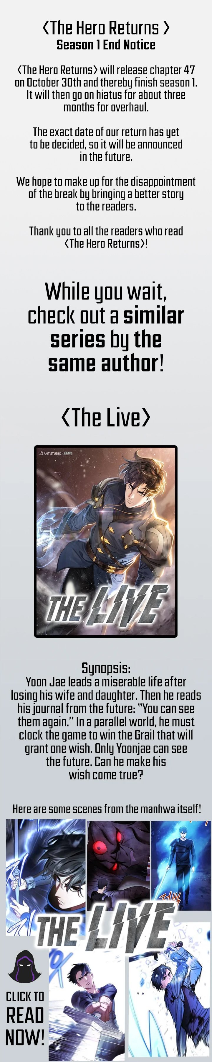 Read The Hero Returns EN Manga Online
